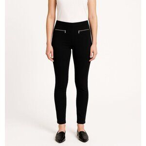 Roberto Cavalli Womens Black Skinny Pants With Zipper Pockets Size 8